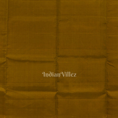 Golden Brown Pure Kanjivaram Soft Silk Saree