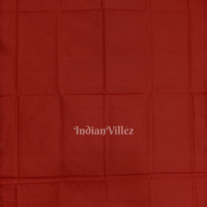 Pure Red Odisha Ikat Contemporary Silk Saree With Pasapali Theme