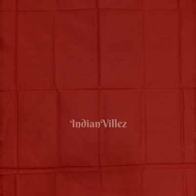 Pure Red Odisha Ikat Contemporary Silk Saree With Pasapali Theme