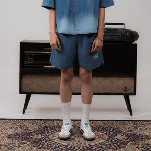 SUPERKICKS | PINSTRIPE SHORTS { BLUE