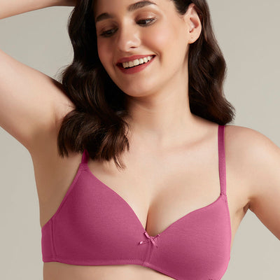 Smooth Style Padded Non-Wired Cotton Bra - Malaga