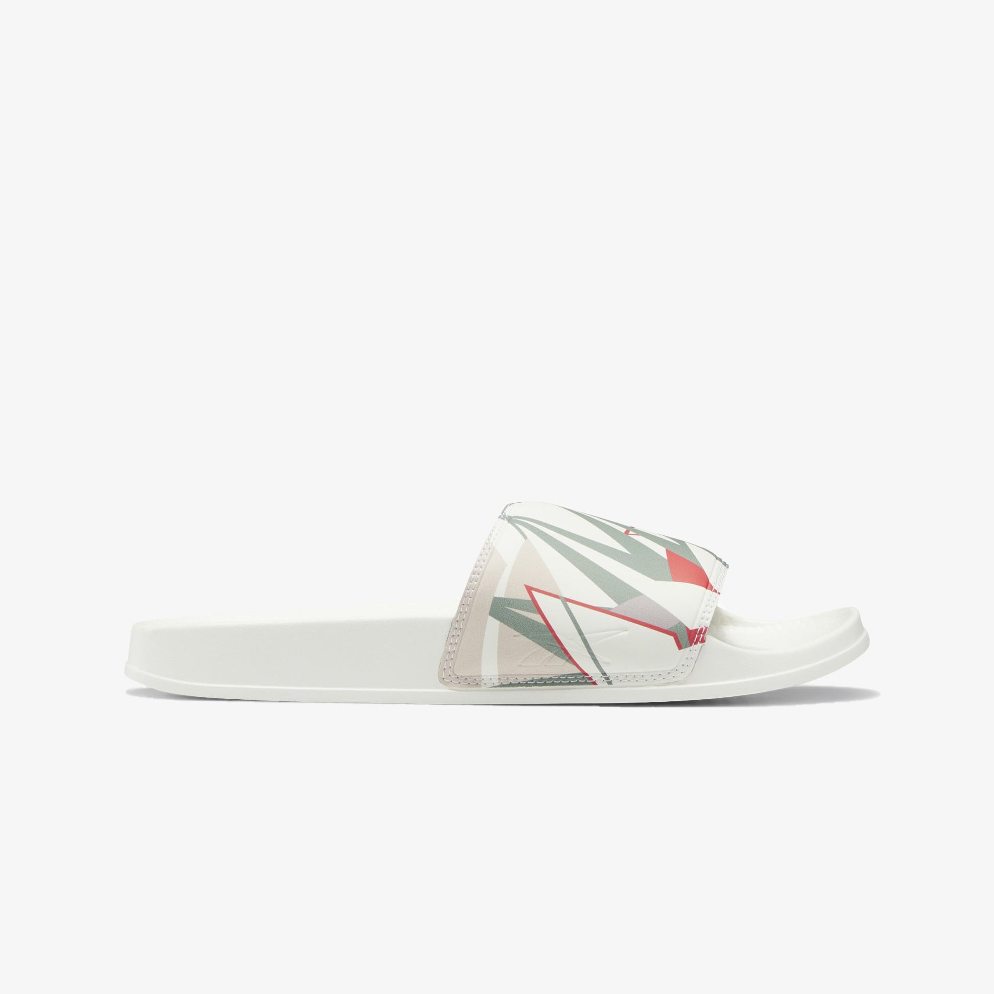 Reebok | CLASSIC SLIDE { CHALK/GREEN