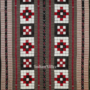 Black White Pasapali Theme Bichitrapuri Silk Saree