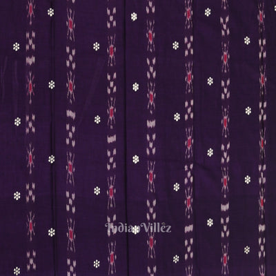 Purple Pink Flower Buti Odisha Ikat  Sambalpuri Dress Set & Dupatta
