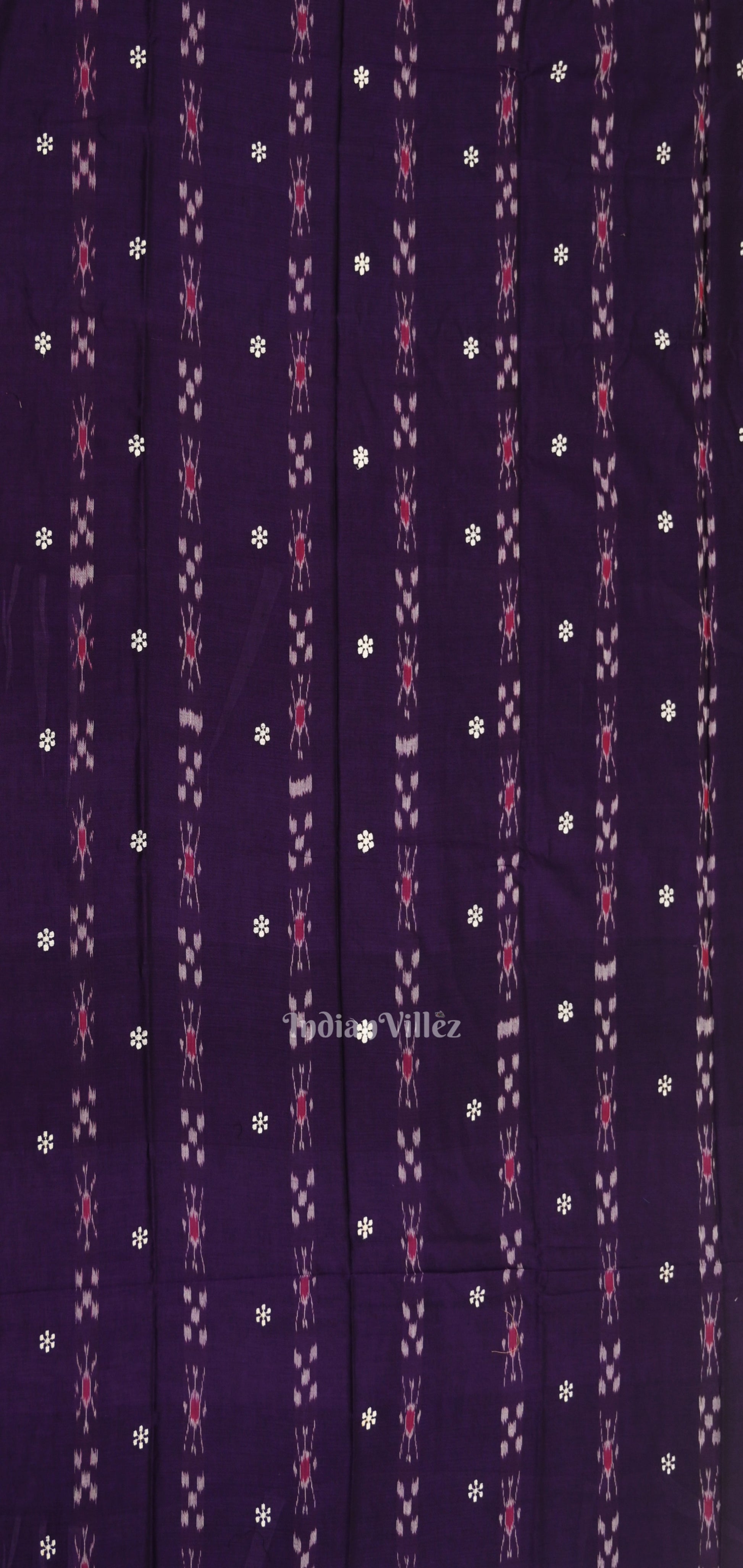 Purple Pink Flower Buti Odisha Ikat  Sambalpuri Dress Set & Dupatta