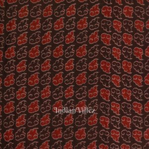 Chocolate Brown  Sambalpuri Odisha Ikat Cotton Fabric