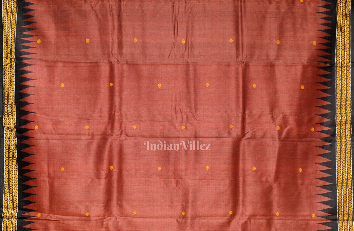 Fire Red Gopalpur Tussar Silk Saree