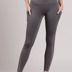 Energize Panelled Tights - Volcanic Glass