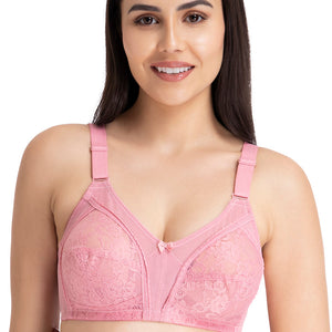 Magic Support Non Padded Non-Wired Full Coverage Bra - Wild Rose