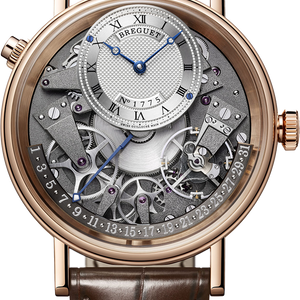 Breguet Tradition Silver & Grey Dial Brown 40 MM Watch for Men