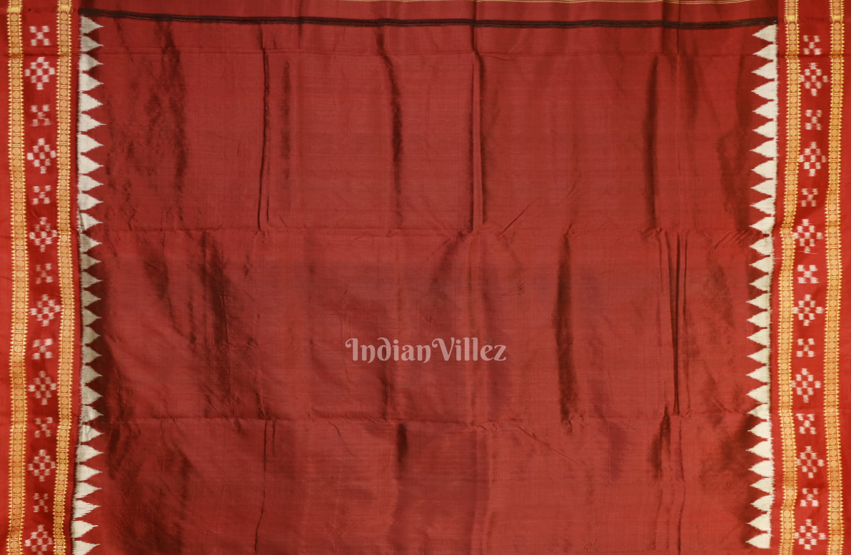 Blue Red Pasapalli Border Odisha Ikat Khandua Silk Saree