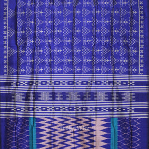 Blue Tribal Contemporary Designer Silk Saree
