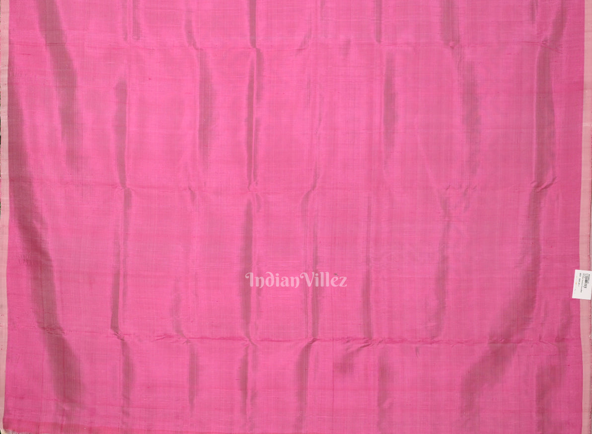 White Pink Odisha Ikat Contemporary Designer Saree