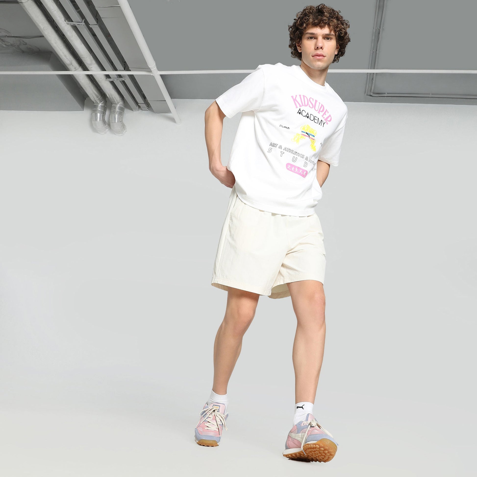 PUMA | x KIDSUPER GRAPHIC TEA { WHITE