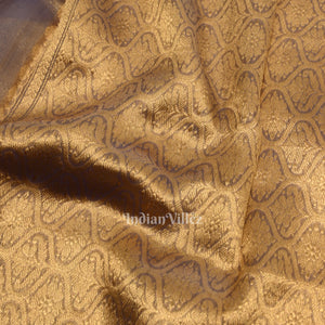 Light Violet Pure Kora Organza Banarasi Saree