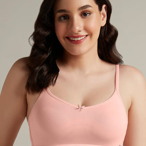 Daily Support Non Padded Non-Wired Cotton Bra - Impatiens Pink