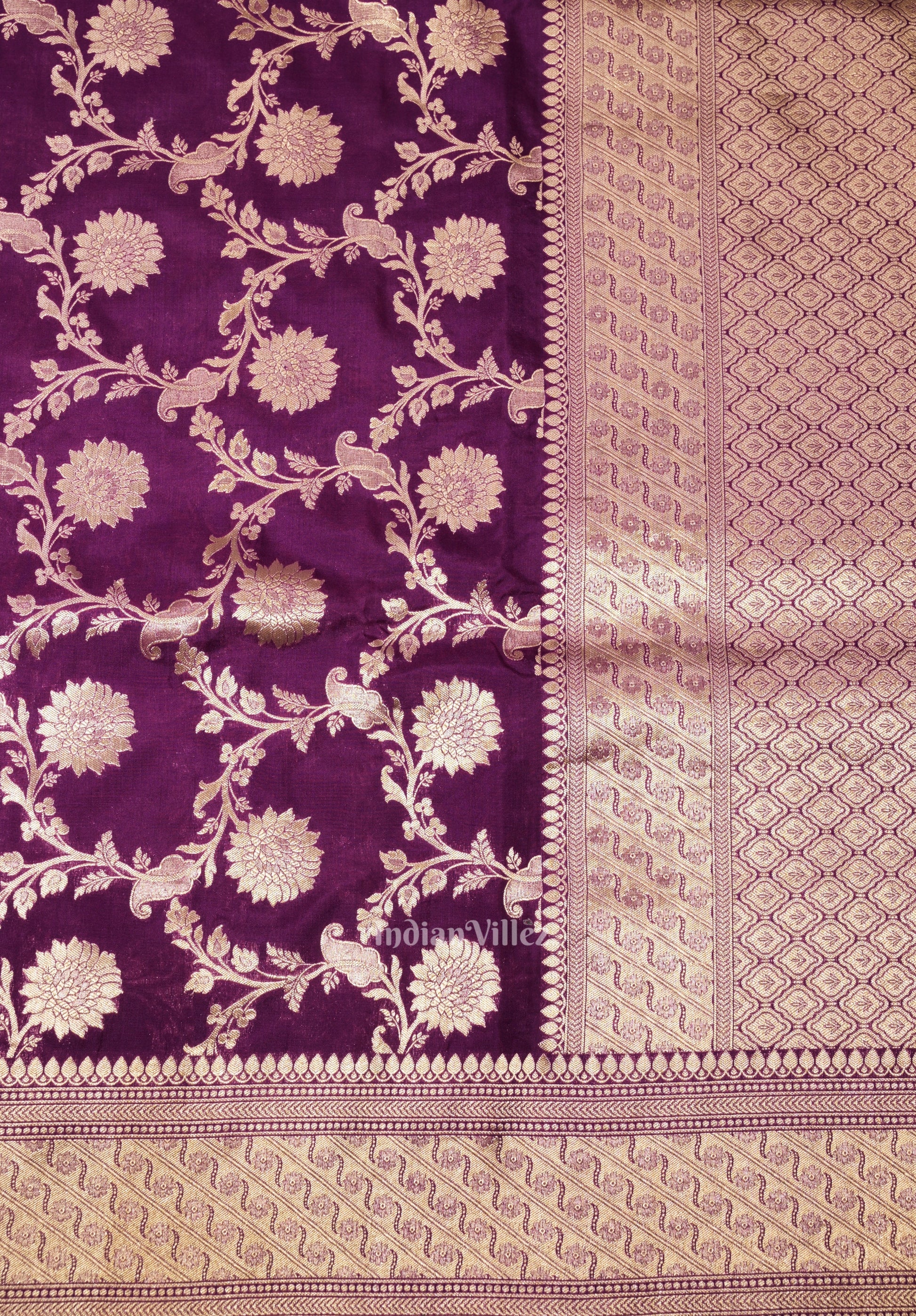Purple Meenakari Banarasi Katan Silk Saree
