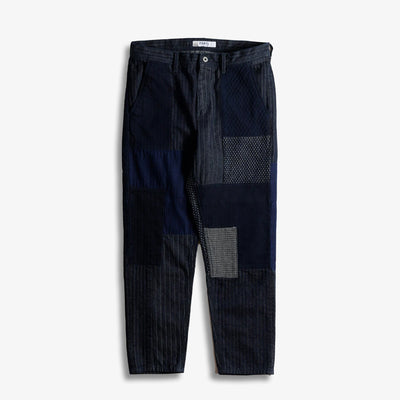 FDMTL | PATCHWORK PANTS RINSE { INDIGO
