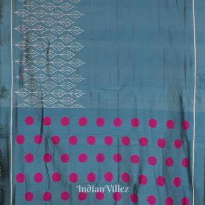 Pastel Teal Odisha Ikat Designer Contemporary Silk Saree