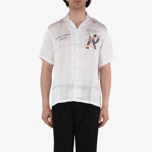 Represent | STORMS IN HEAVEN SATIN SHIRT  { FLAT WHITE