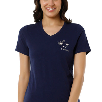 V-Neck Sleep Tee - Ocean Cavern