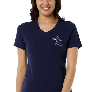 V-Neck Sleep Tee - Ocean Cavern