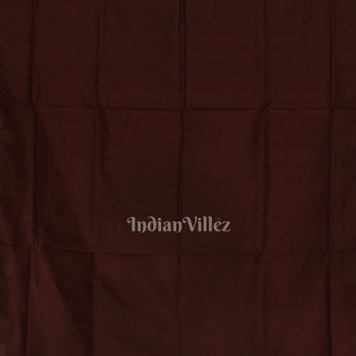 Dark Maroon Pasapali Border Designer Contemporary Silk Saree