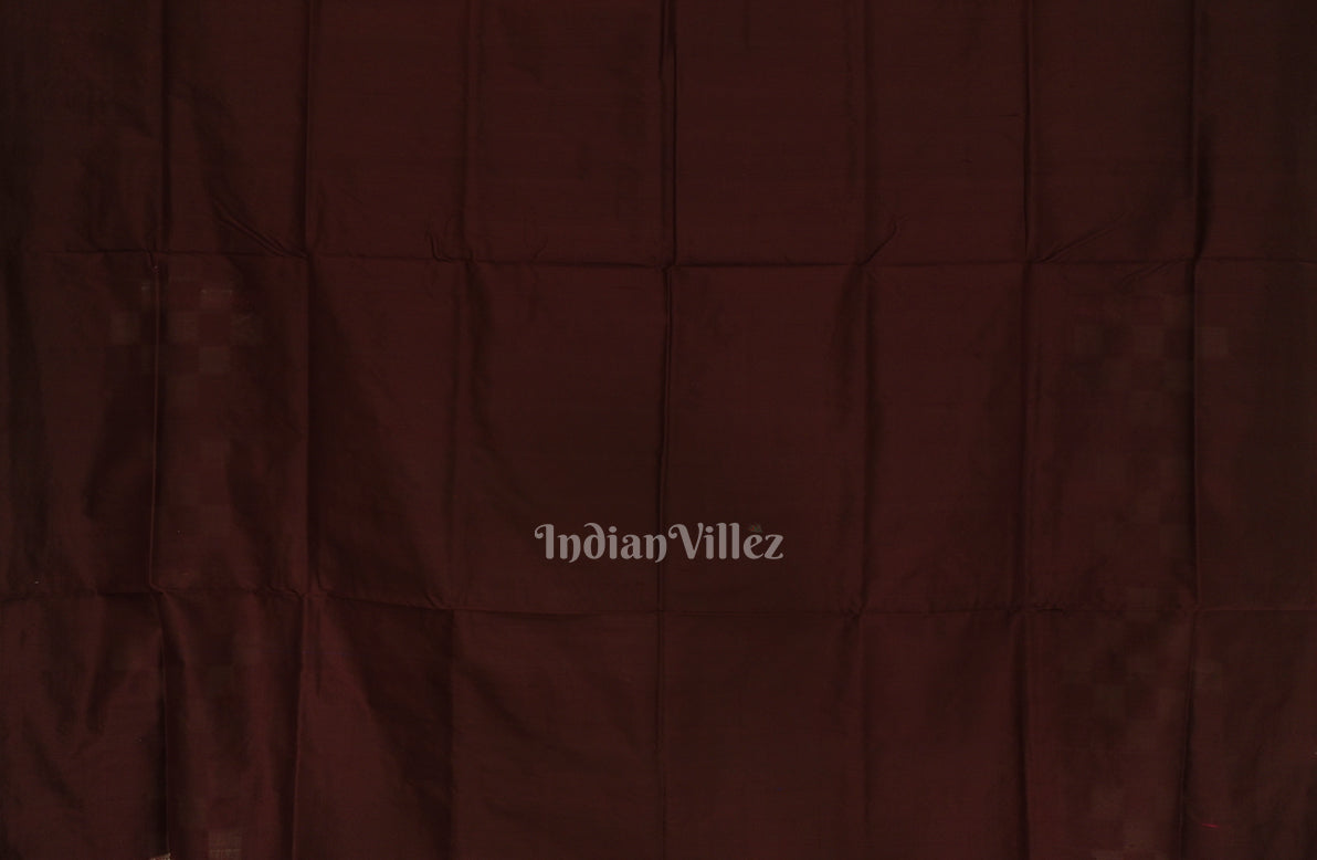Dark Maroon Pasapali Border Designer Contemporary Silk Saree