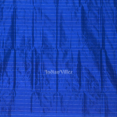 Orange Royal Blue Tribal Theme Sambalpuri Silk Saree