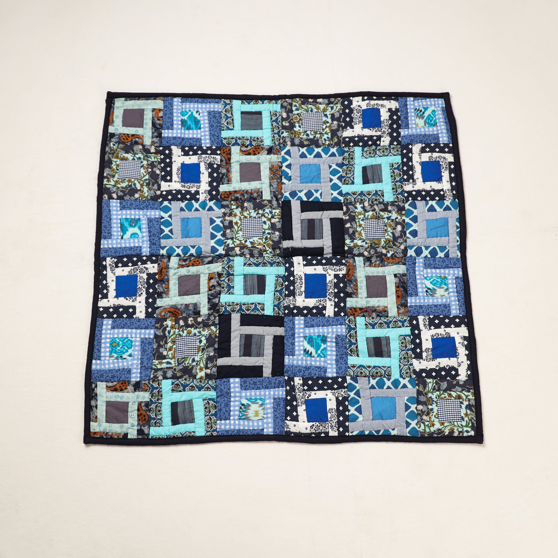 Applique Quilted Reversible Multipurpose Mat by Purkal Stree Shakti Samiti (37 x 36 in)