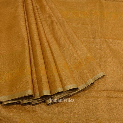 Mustard Yellow Pure Kanjivaram Tissue Silk Saree