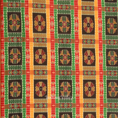 Multi Color Utkalaxmi Odisha Ikat Sambalpuri Dress Set & Dupatta