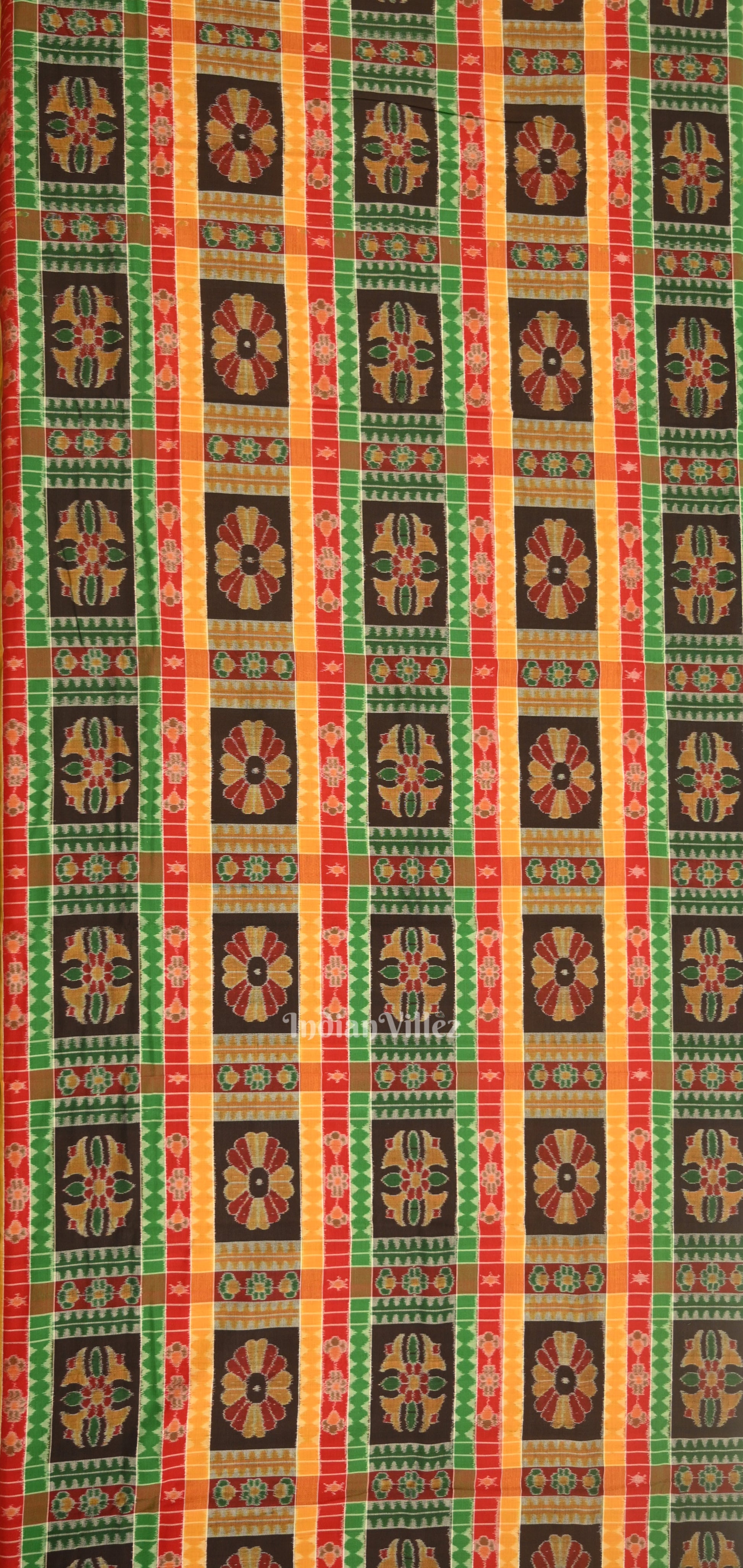 Multi Color Utkalaxmi Odisha Ikat Sambalpuri Dress Set & Dupatta