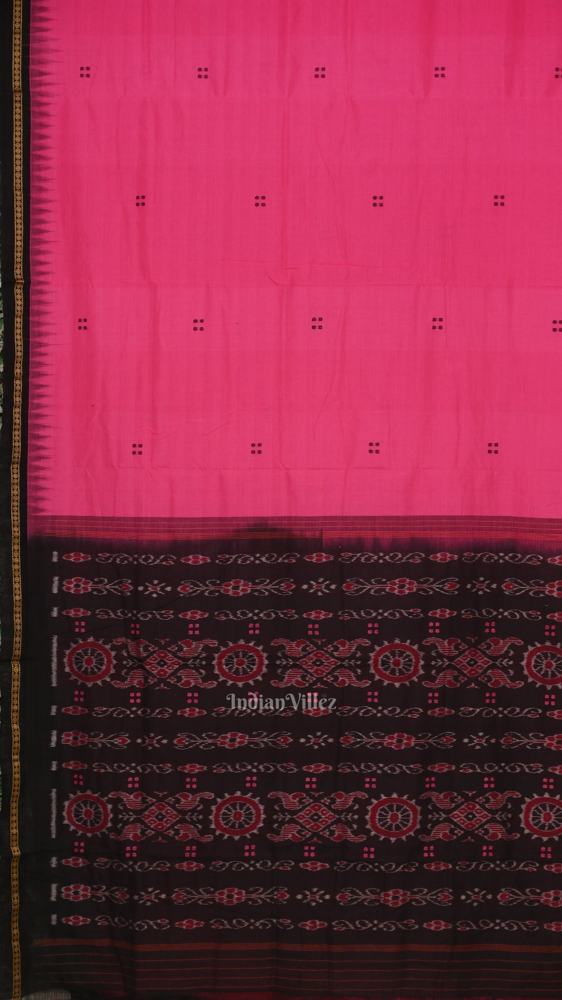 Rani Pink Maniabandha Cotton Saree
