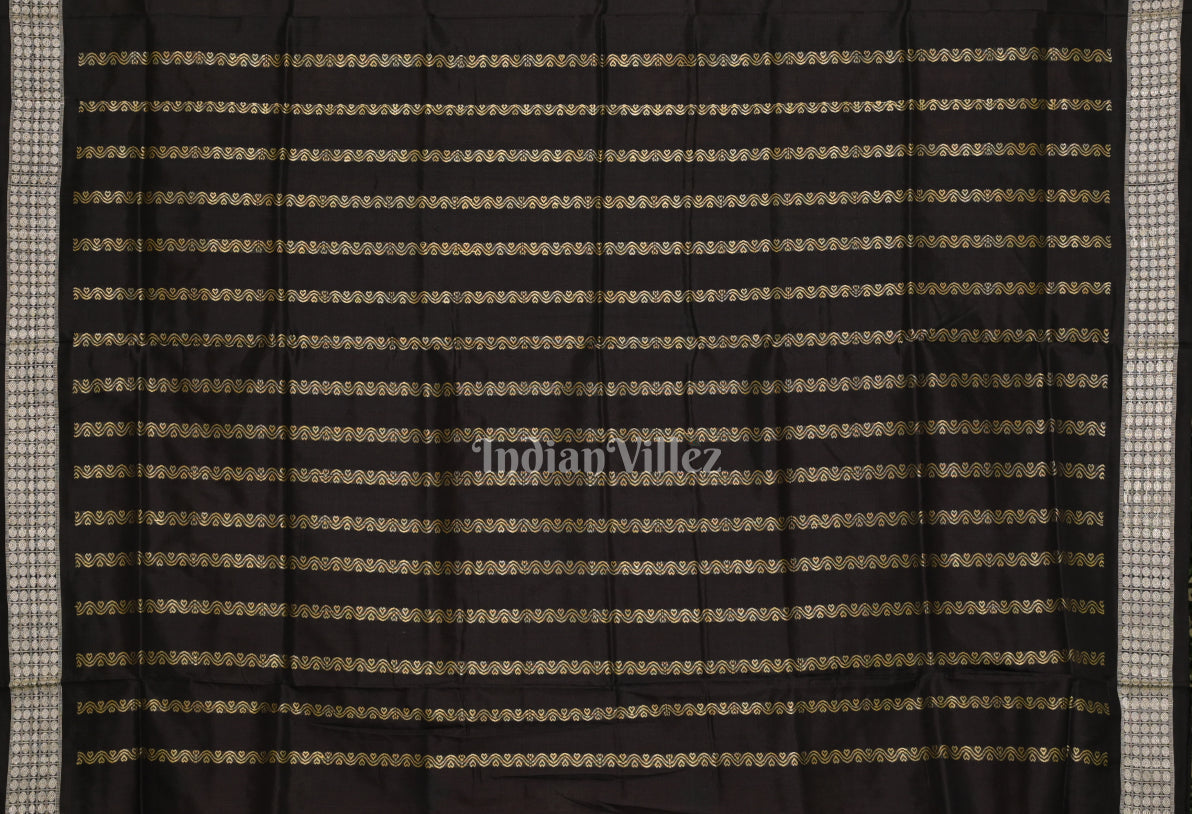 Maroon Mushroom Design Sambalpuri Ikat Bomkai Silk Saree