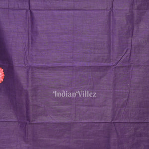 Blue Lotus Theme Hand-Painted Pattachitra Saree