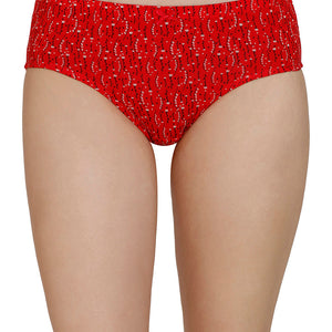 Inner Elastic Print Mid Rise Hipster Panties (Pack of 3)