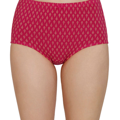 Inner Elastic Print High Rise Full Brief Panties (Pack of 3)