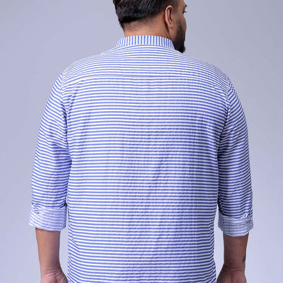 Men's Plus Size Striped Casual Shirt