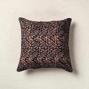 Brown - Pure Cotton Hand Batik Cushion Cover (18 x 18 in)