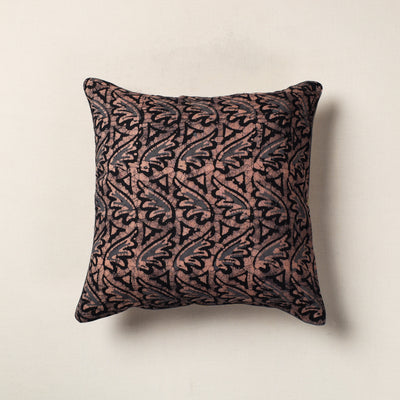 Brown - Pure Cotton Hand Batik Cushion Cover (18 x 18 in)
