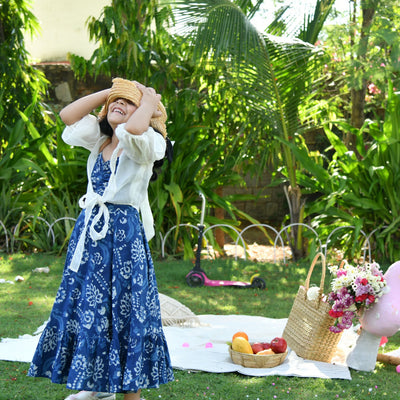 Blossom Handblock Cotton Dress