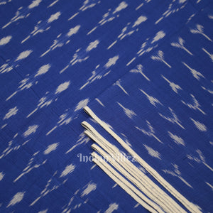 Blue Handwoven Pochampally Ikat Cotton Fabric