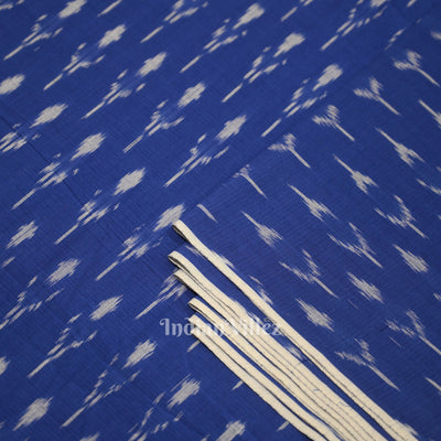 Blue Handwoven Pochampally Ikat Cotton Fabric