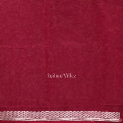 Vivid Pink Parsi Gara Floral Motif Hand Embroidered Saree