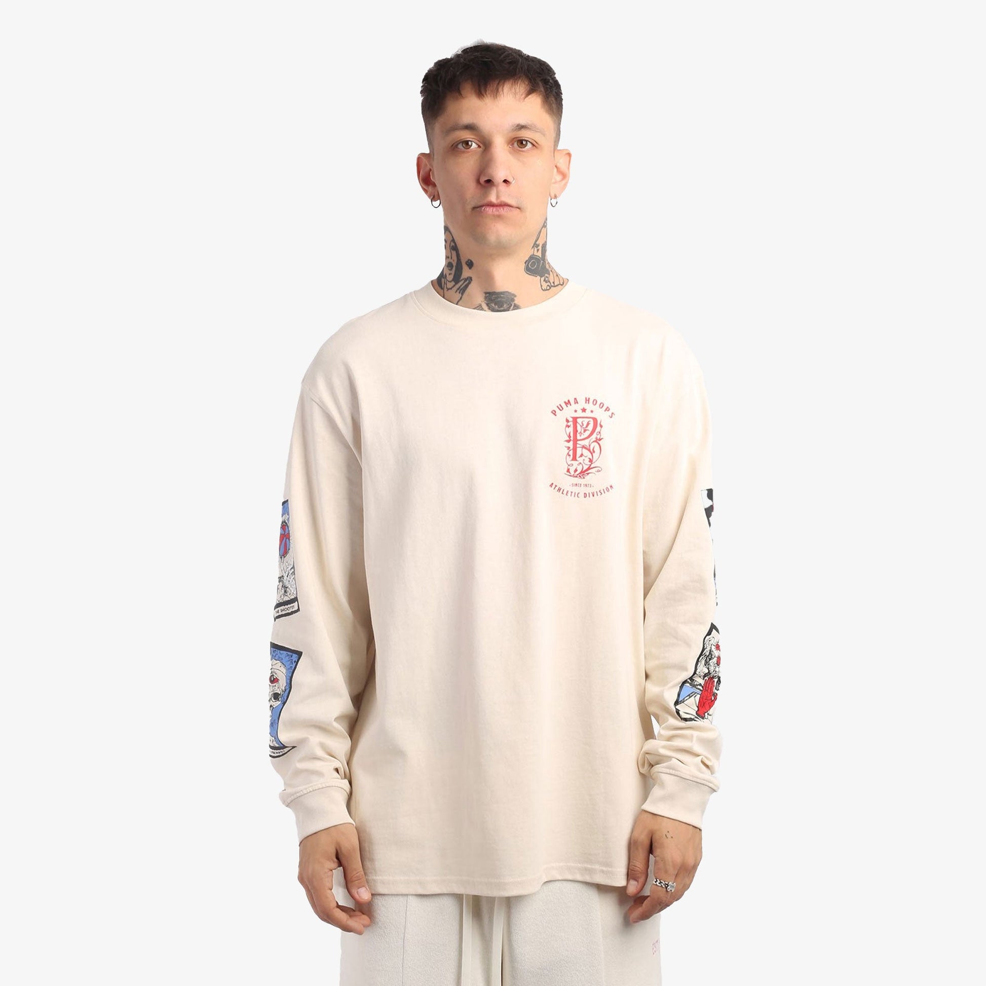 PUMA | IN YOUR CARDS LONG SLEEVE TEE { ALPINE SNOW