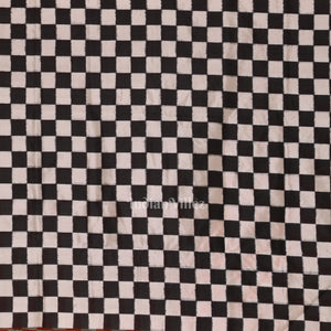 Orange Black Pasapali Sambalpuri Ikat Silk Saree