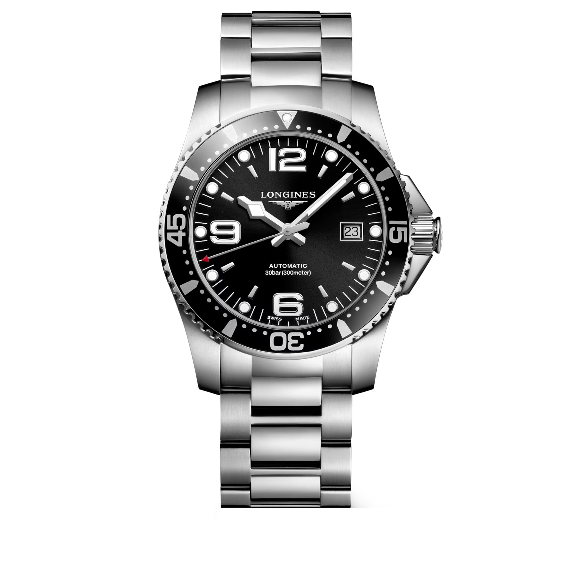 Longines Hydroconquest Sunray Black Dial Men 41mm