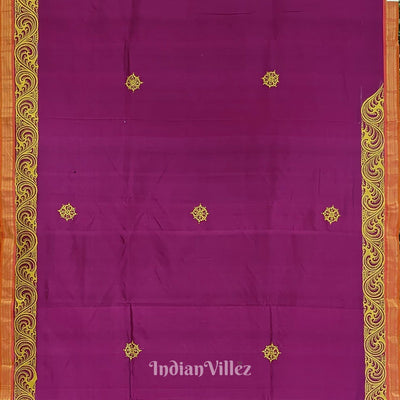 Deep Maroon Ramayan Theme Hand-Painted Pattachitra Saree