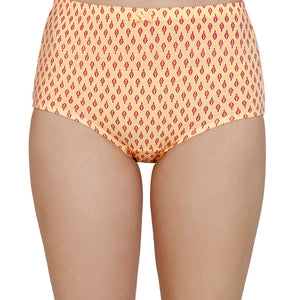 Inner Elastic Print High Rise Full Brief Panties (Pack of 3)